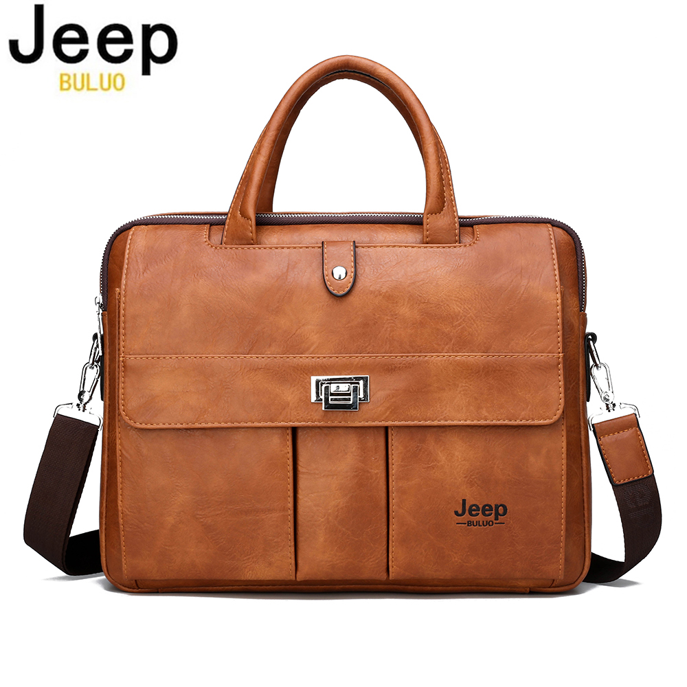 Laptop Accessories Box - Jeep Buluo Erkek Deri Evrak Çantası