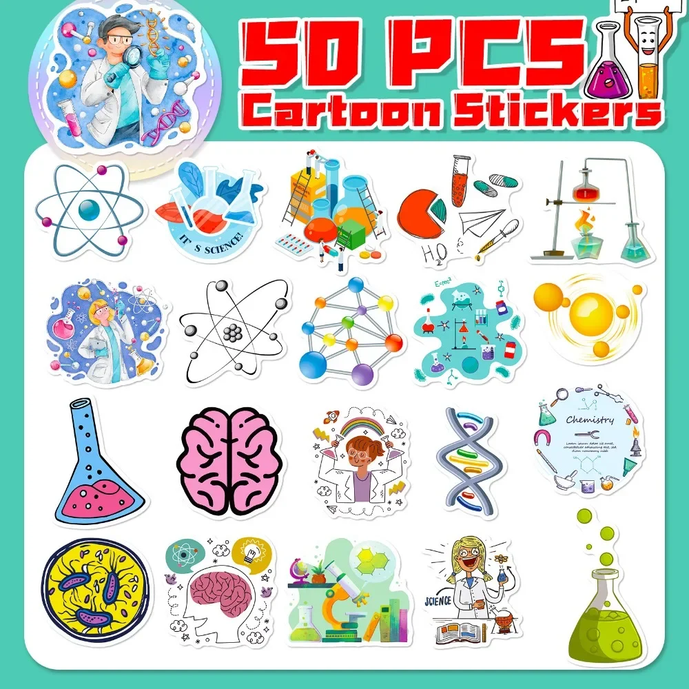 50 adet karikatür bilim Lab St - Laptop Accessories Kids incelemesi ve fiyatı