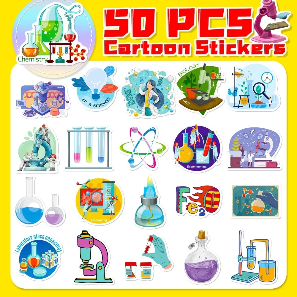 50 adet karikatür bilim Lab St - Laptop Accessories Kids incelemesi ve fiyatı