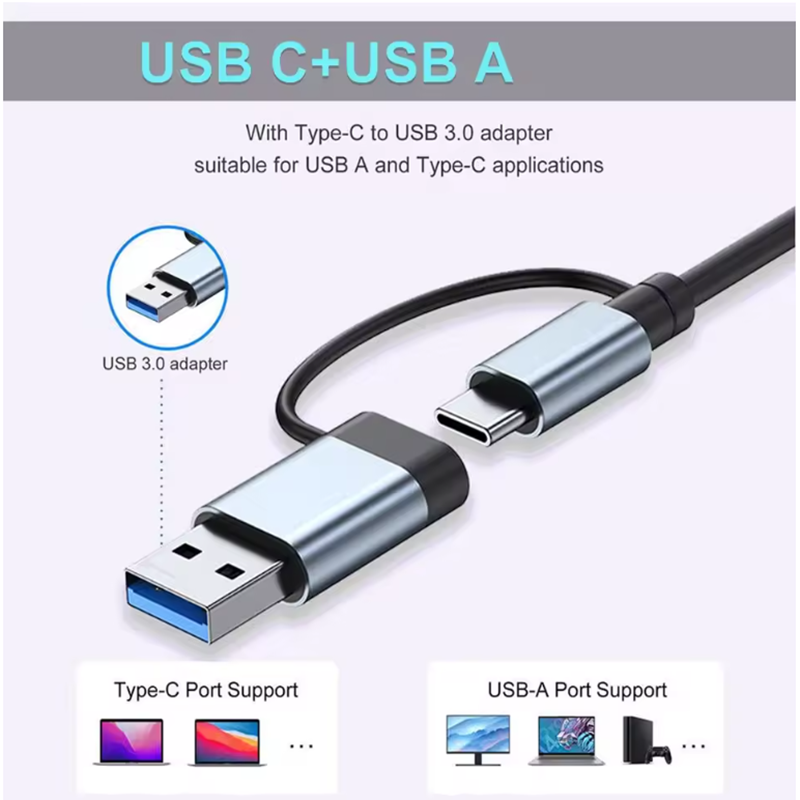 5/7/8 Portlu USB A C Hub Konsa - Laptop Accessories Hub incelemesi ve fiyatı