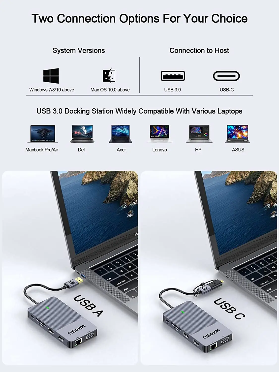 QGeeM USB 3.0 Bağlantı İstasyo - Laptop Accessories Hub incelemesi ve fiyatı
