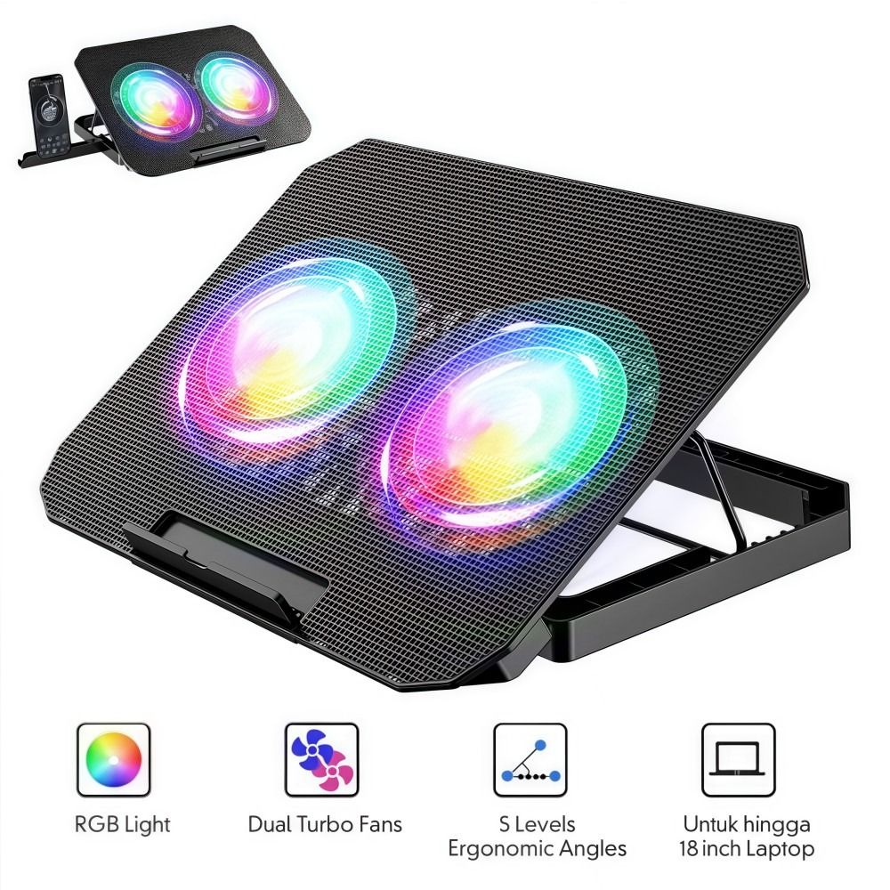 İki Fanlı RGB Laptop Soğutucu, - Laptop Accessories Cooling Pad incelemesi ve fiyatı